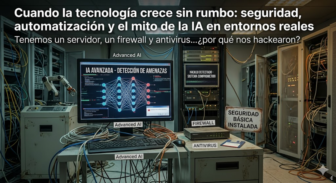 Cuando la tecnología crece sin rumbo: seguridad, automatización y el mito de la IA en entornos reales