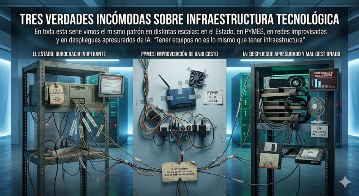 Tres verdades incómodas sobre infraestructura tecnológica