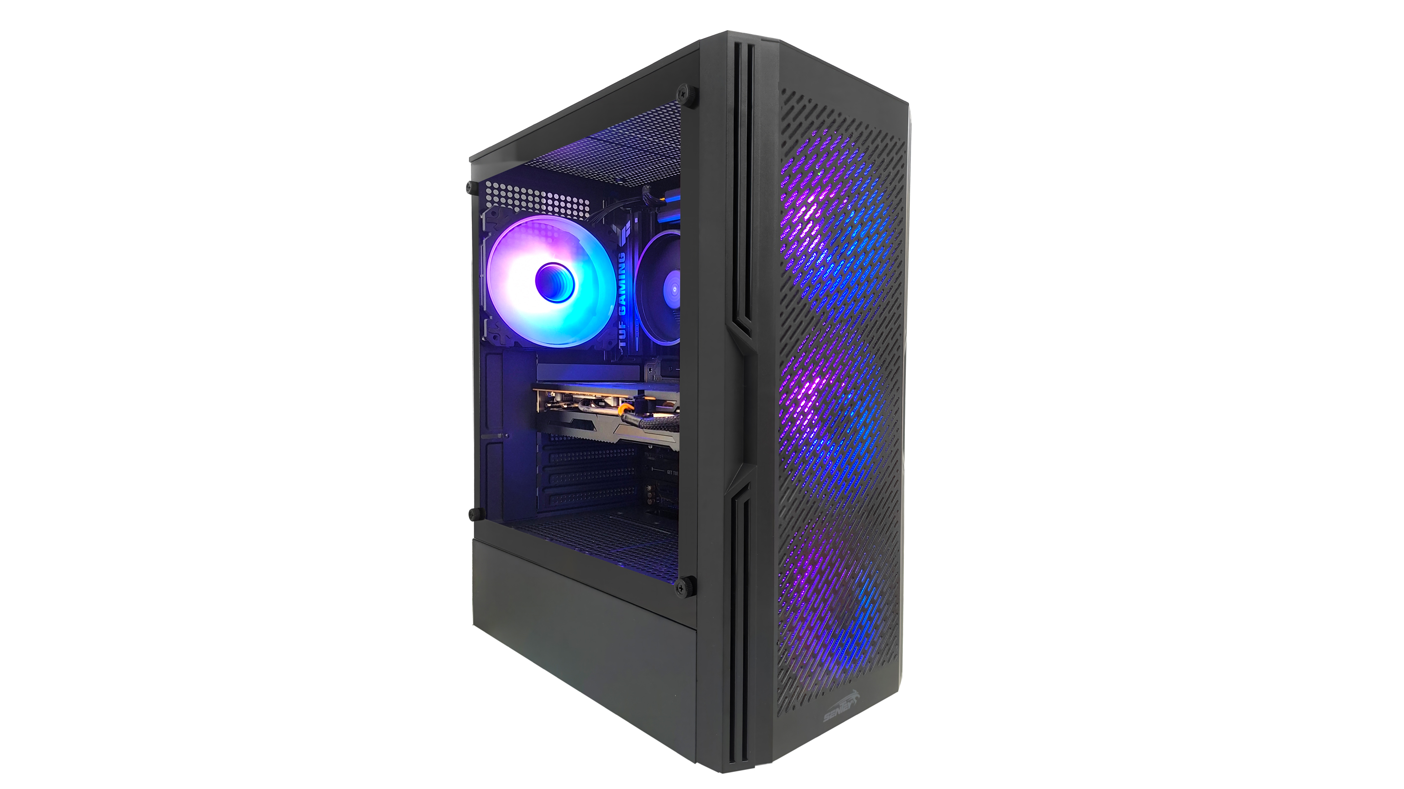 CPU AMD RYZEN 7 9700X AM5 65W 40MB  MB MSI PRO AM5 A620M-E DDR5  SSD 500GB WD GREEN SN350 M.2 NVME GEN3  DDR5 32GB KINGSTON 5200MHZ BEAST BLACK  GAB SENTEY HUNTER 4/FAN RGB TEMPLADO LAT/FRON  VGA 8GB MSI RTX 5050 VENTUS 2X OC  FAN CPU ID-COOLING FROZN A41