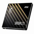 Disco Rígido SDD MSI SPATIUM Capacidad: 240 GB Interfaces: SATA III Factor de forma: 2.5  Características generales Marca MSI Línea Spatium Modelo S270 Color Negro Resistencia Es resistente al polvo Sí Es resistente al agua No Es resistente a golpes No Co